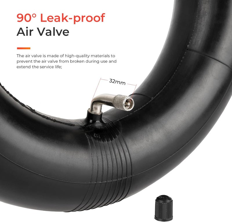 LUCK4U (2-Pack) 10x3 Replacement Inner Tubes with 90 Degree for 255x80 90/65-6.5 80/65-6.5 Tires Scooter - Image 3